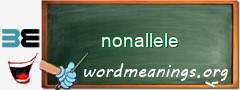 WordMeaning blackboard for nonallele